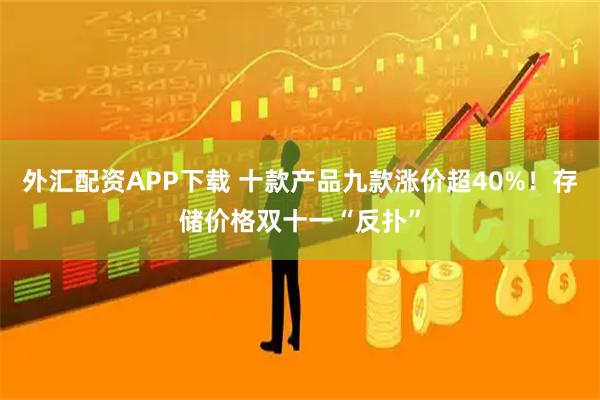 外汇配资APP下载 十款产品九款涨价超40%！存储价格双十一“反扑”