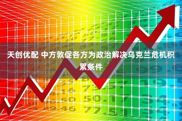 天创优配 中方敦促各方为政治解决乌克兰危机积累条件